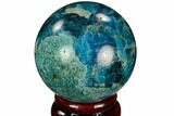 Bright Blue Apatite Sphere - Madagascar #121825-1